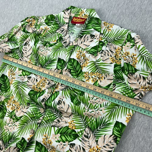 Freddies Of Pinewood Top Womens 14 Short Sleeve Button-Up Camp Floral Palm Leaf - Picture 7 of 9