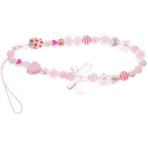Ornements Forme De Coeur Chaîne Suspendue Pour Sangle Téléphone Portable Perles - Photo 7/12