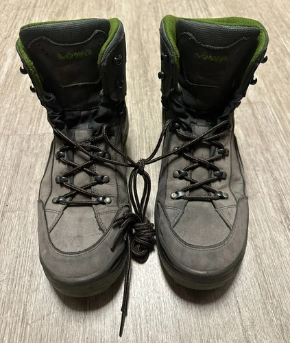 Lowa Renegade Gore-Tex GTX Mid Waterproof Olive Hiking Boots Mens 14 Vibram Sole