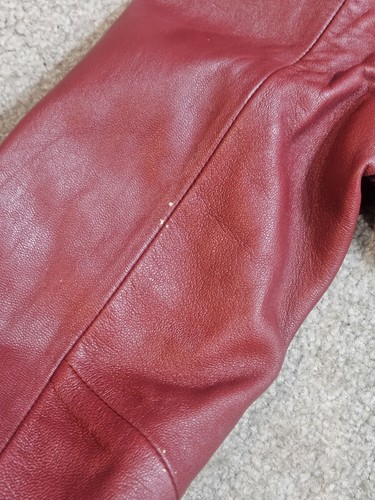 Medium MOSSIMO SOFT Red LEATHER JACKET - Picture 7 of 7