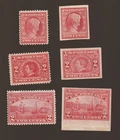 US Stamps, Collection Lot ; 367,368, 370-373, mixed condition, see below