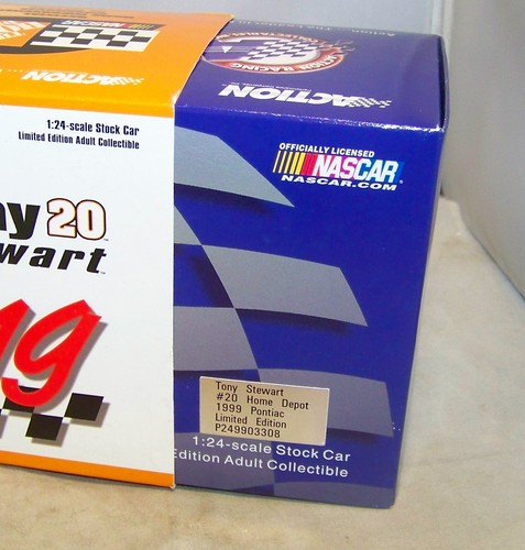 1:24 ACTION 1999 #20 HOME DEPOT PONTIAC GRAND PRIX ROOKIE TONY STEWART MIB - Picture 6 of 7