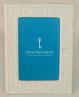 Jonathan Adler - White Charade - GREEK KEY Design - 4 x 6 inch Photo Frame