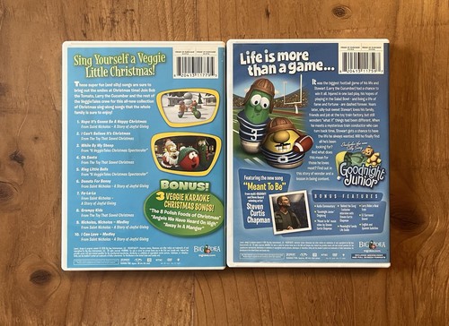 VEGGIETALES DVDs Its A Meaningful Life & Christmas Sing Along Songs FULLY TESTED - Foto 2 di 6