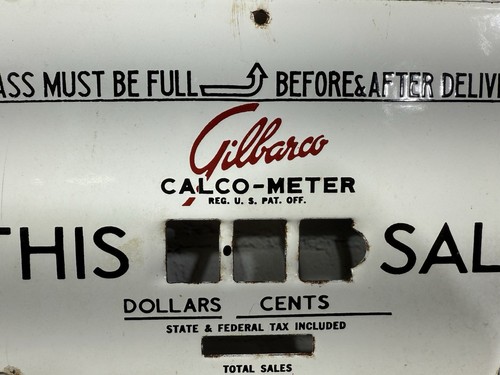 Gilbarco Calco-Meter R7586x Gas Pump Face Plate Pair Porcelain Vintage Fuel - Picture 14 of 20
