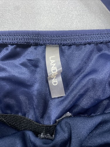 LANDS' END SIZE M WOMENS NAVY UNPADDED UNDERWIRE TANKINI Top Adjustable Straps 8 - Picture 7 of 8