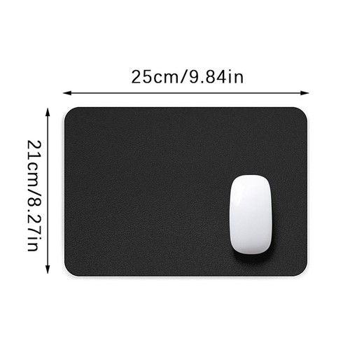 Simple Solid Color PU Leather Mouse Mat Anti-slip Waterproof 25*21cm Mouse Pad - Afbeelding 3 van 19