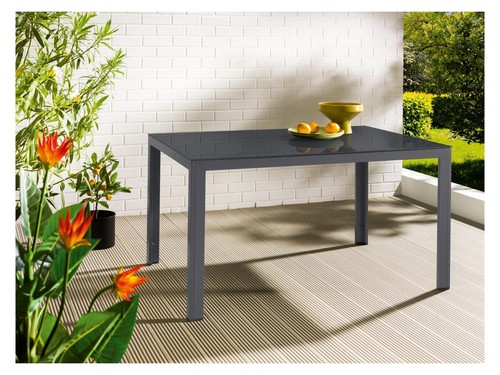 LIVARNO home Alu-Glastisch »Houston / Toronto«, grau - B-Ware neuwertig - Bild 3 von 5