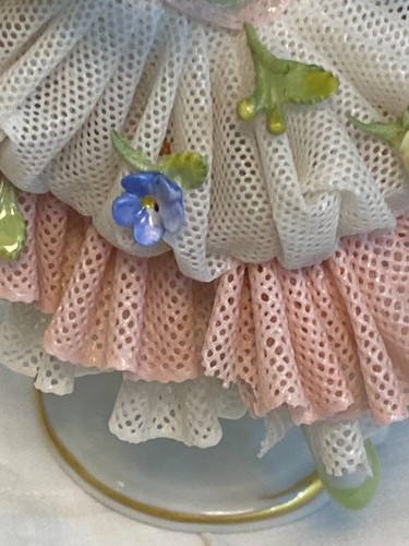 ÄLTESTE VOLKSTEDTER DRESDENER TÄNZERIN FIGUR PORZELLAN + BALLERINA IM SPITZEN - Bild 4 von 9