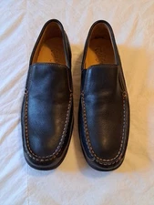 NWOB Sperry Shoes Mens 14 Black Leather Top Sider Loafers Slip On Gold Cup ASV 