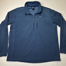 Patagonia Oakes Fleece Jacket Slate Blue Size XL Full Zip Polyester Pockets