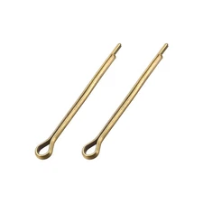 Split Cotter Pin - 3mm x 40mm Solid Brass 2-Prongs Gold Tone 2Pcs