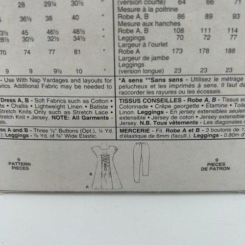 McCall's Sewing Pattern 7155 Girls' Short & Midi Dress, Leggings Size 10-12-14 - Picture 5 of 10