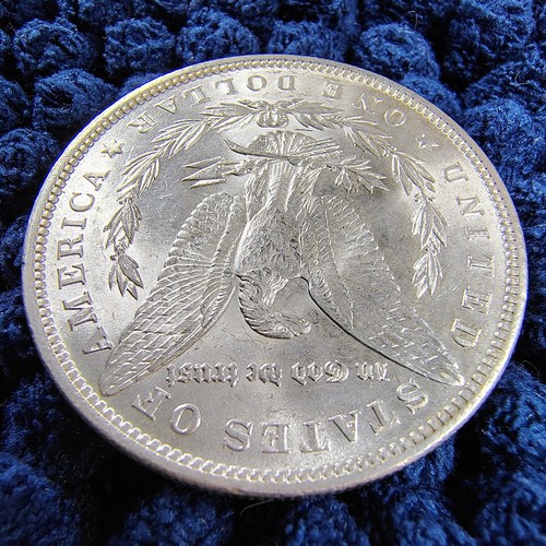 1889 Morgan Silver Dollar $1 - Philadelphia Mint - AU-Unc Condition - 90% Silver - Picture 21 of 22