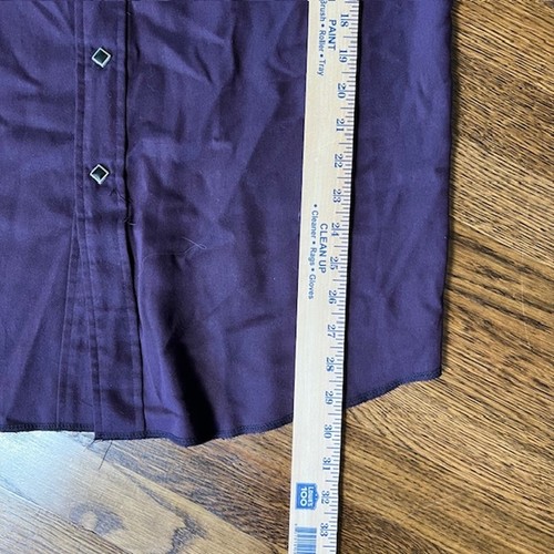 VTG Brooks & Dunn Panhandle Slim Cowboy Western Shirt Mens L Purple Pearl Snap - Picture 6 of 9