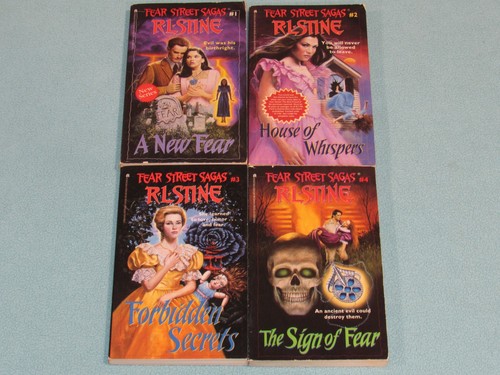 4 Book Lot: FEAR STREET SAGAS 1-4 by RL Stine (NEW FEAR~HOUSE WHISPERS~SIGN FEAR