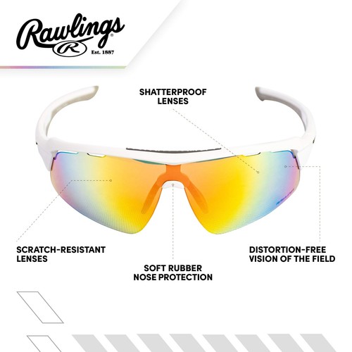 Baseball or Softball Sunglasses - Ages 10 to Adult - Unisex Fit - Cycling Sun... - Picture 4 of 7