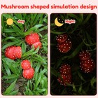 3Pcs Mushroom Statues Simulation Resin Mushroom Tree Decors Glow in the chJOt