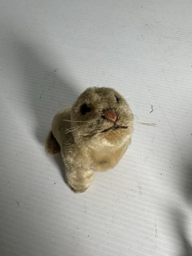 Small Steiff Robby Seal/Sea Lion Mohair Toy, Hardstuffed,Glass eyes,1950s - Bild 3 von 5