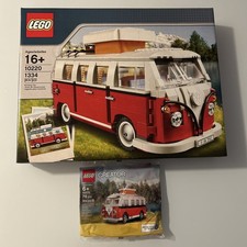 LEGO Volkswagen T1 Camper Vans 10220 and 40079 (Polybag) Retired, New, Sealed