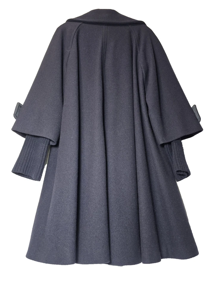 Max Mara Weekend Tacco Coat - Wool Overcoat Womens SZ 8 (M) Blue - Image 2 of 4