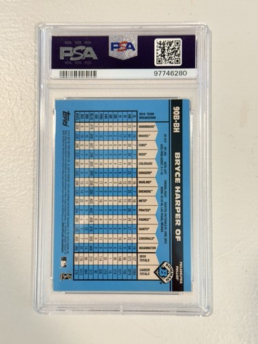 2020 Bowman - 1990 Bowman Bryce Harper #90B-BH Atomic Refractor /150 PSA 9 - Bild 2 von 2