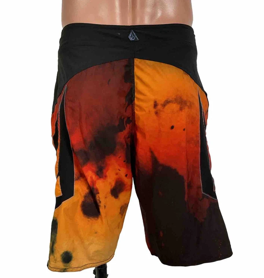 Vintage Y2K Volcom Bruce Irons Annihilator Orange Tie Dye Board X Long Size 32 - Image 2 of 4