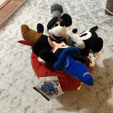Disney Store 70th Anniversary Mickey Mouse Bean Bag Plush Set w/ Tags – 1998