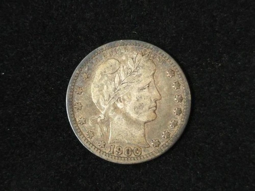 1900-O Barber Silver Quarter Fine+ 10725