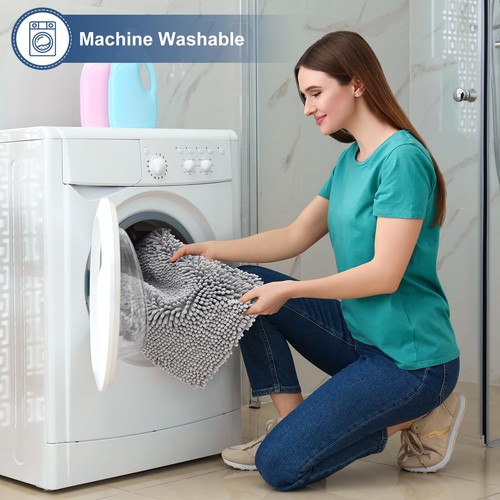 Luxury Chenille Bathroom Rugs 70x24, Extra Soft and Absorbent Shaggy Bath Mat... - Picture 7 of 9