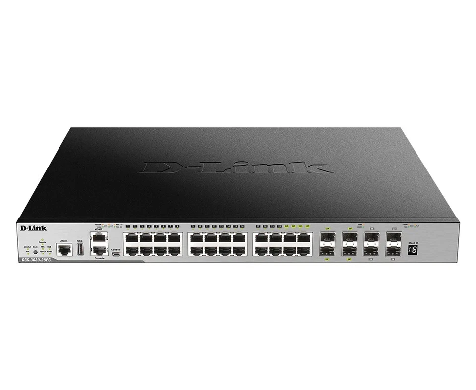 D-Link DGS-3630-28PC/SI 28-Port PoE Gigabit Smart Managed Ethernet Switch (370W) - Image 2 of 4