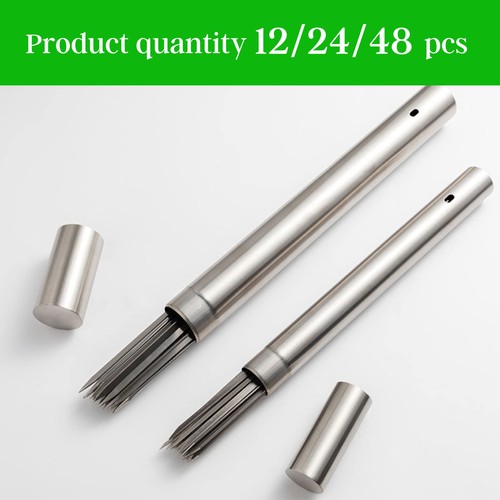 Flat Metal Grilling Skewers Wider Thicker Stainless Steel Reusable BBQ Sticks... - Picture 7 of 7