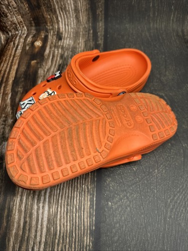 CROCS Unisex Clásico Toboganes Zuecos Sandalias Naranja Talla: Para Mujer 8 / Para Hombre 6 - Imagen 5 de 6