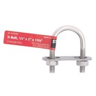 Hampton 02-3450-202 Stainless Steel Coarse U-Bolt 1 W x 1-3/4 L in. (Pack of 5)