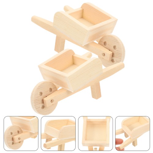2 Pcs Home Decoration Model Miniature Wagon Dollhouse Garden Miniatures - Bild 9 von 12