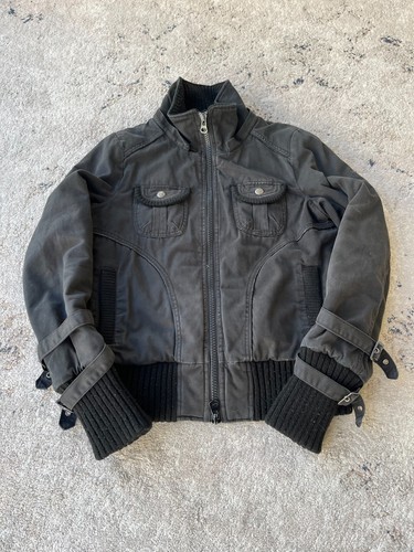 VTG Streetwear Japanese Style Punk Washed Distressed Jacket 90s Y2K - Picture 6 of 11