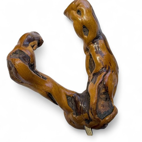 Cavatappi vintage con manico in legno burl radice naturale - apri vino rustico stoviglie - Foto 3 di 8