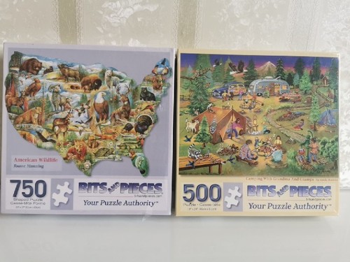 2x Bits & Pieces American 750 and 500 piece shaped jigsaw puzzles - New Sealed - Picture 2 of 24