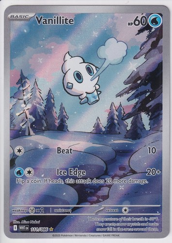 Vanillite 111/086 Sv: White Flare Holo NM/MINT