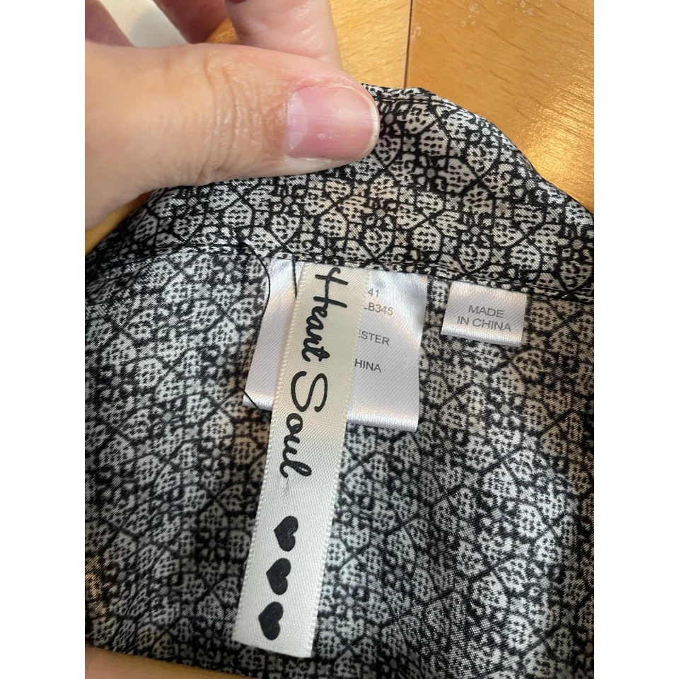 Blusa babydoll heart Soul negra satinada manga corta top cinturón volantes y2k Talla L Foto 4 de 4