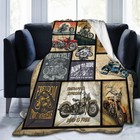Motorcycle Blanket Gifts for Men and Women Throw Blanket for Couch Sofa Bed P...