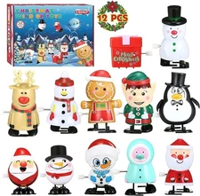 LIHAO 12PCS Christmas Wind Up Toys for Kids Party Favors, Christmas Stocking