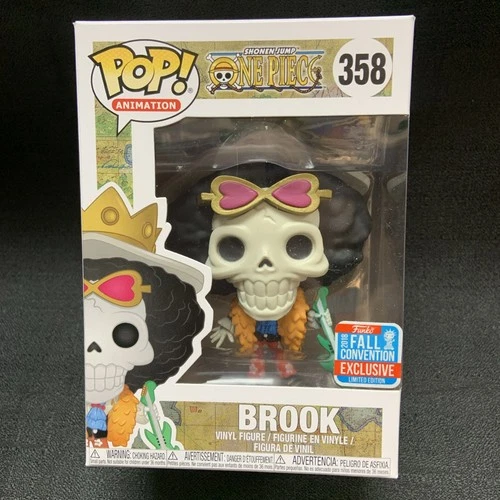 Funko Pop! One Piece Brook 2018 Fall Convention Exclusive #358 (2A) W/Protector