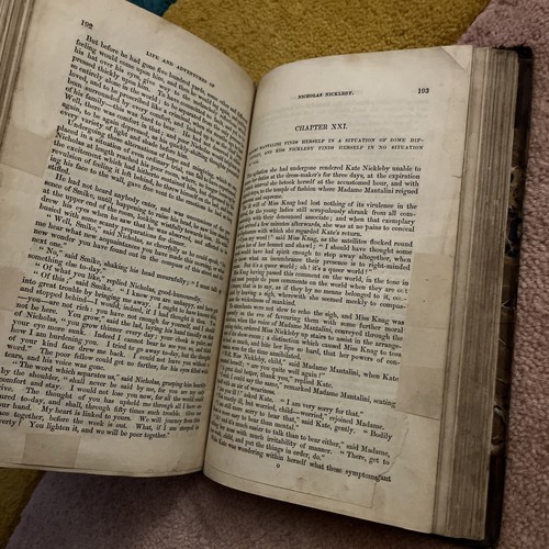 CHARLES DICKENS - NICHOLAS NICKLEBY - Early EDITION 1839 - lovely copy! Vol 1 - Picture 22 of 24