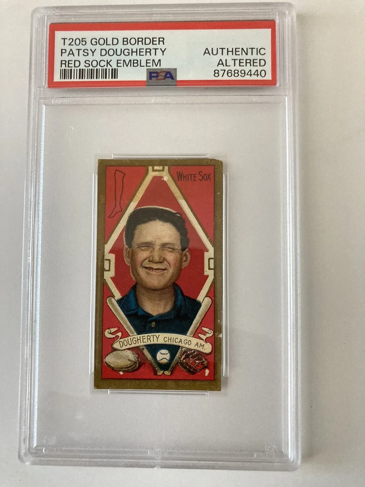 1909-11 T205 Gold Border - Patsy Dougherty Red Sock Emblem -Authentic Altered - Image 2 of 4