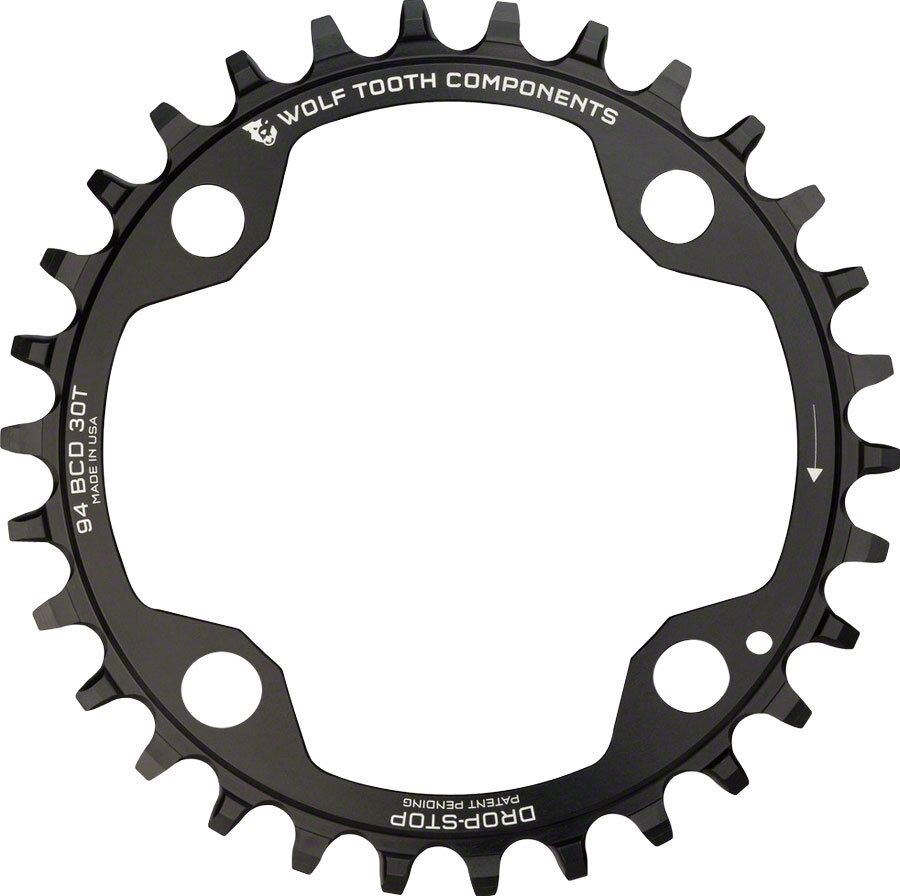 Кольцо цепи Wolf Tooth 94 BCD - 34t, 94 BCD, 4 болта, Фиксатор, Для шатунов SRAM, B