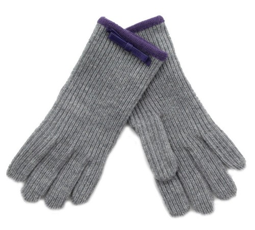 Coach Women's Winter Gloves, Merino Wool, Leather Trimmed Glove, 83883 $68 - Picture 7 of 10