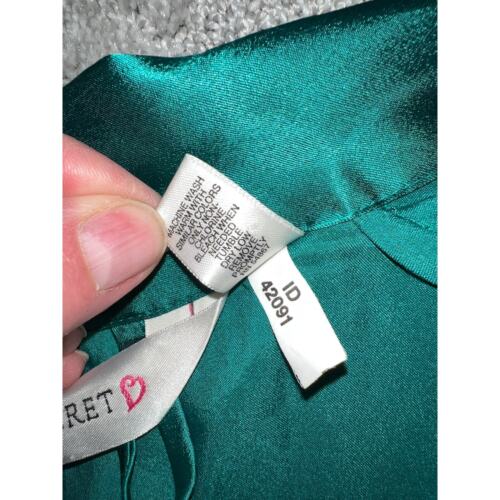 Victoria's Secret ABITO TAGLIA UNICA vintage Y2K VERDE raso cintura floreale corto OS - Foto 3 di 9