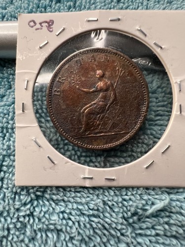 **GOLD AND RED MONSTER TONER Great Britain ** 1806 Penny ** George III ** - Picture 10 of 12