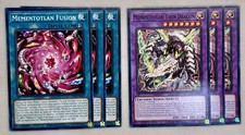 Yugioh! 3x Mementotlan Twin Dragon + Mementotlan Fusion LEDE 1st Ed Common
